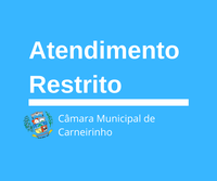 Câmara de Municipal de Carneirinho restringe atendimento presencial 